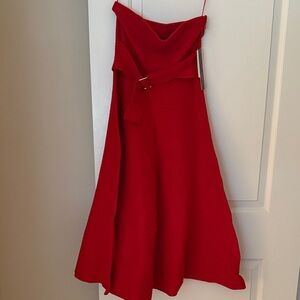 Anthropologie Vibrant Red Dress